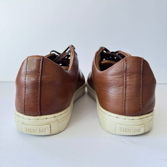 Thursday Boot Company Premier Men Low Top Sneakers Brown Leather 9.5 Wide Casual - Picture 6 of 11